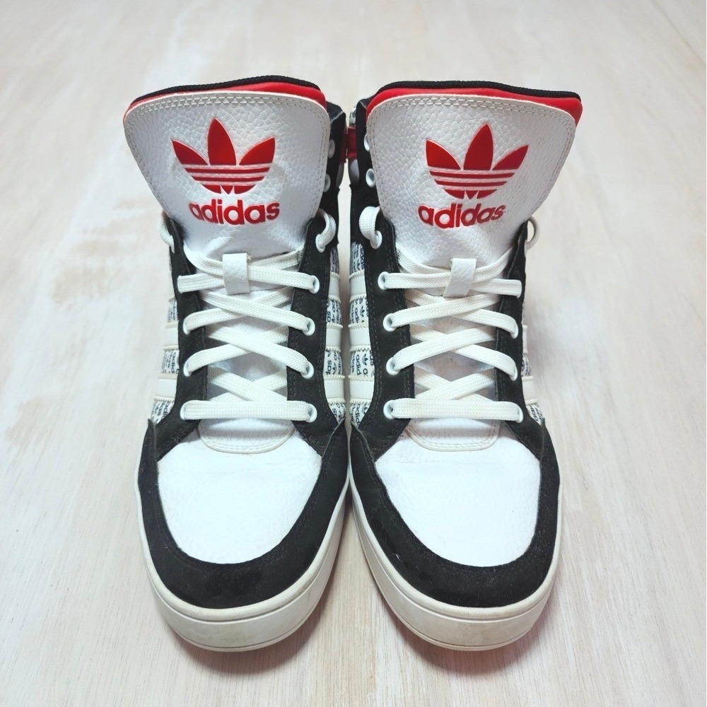 Adidas Originals Hardcourt Hi Black White Red Sneakers FW5710 Mens 10